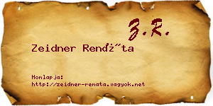 Zeidner Renáta névjegykártya